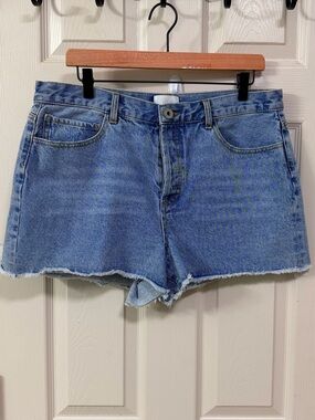 Everly Light Blue Denim Cutoff Shorts Beach Shorts Vacation BBQ